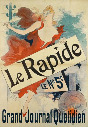 Le Rapide,Le Nº 5c., Grand Journal Quotidien by Jules Cheret Oil Painting