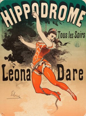 Leona Dare by Jules Cheret Oil Painting