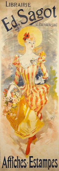Librairie Ed.Sagot  by Jules Cheret - Hand-Painted Oil Painting Reproduction