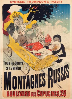 Montagnes Russes Oil painting by Jules Cheret