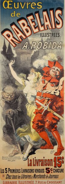 Ouvres De Rabelais Illustrees Par A.Robida  by Jules Cheret - Hand-Painted Oil Painting Reproduction
