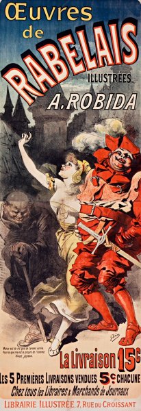 Ouvres de Rabelais  by Jules Cheret - Hand-Painted Oil Painting Reproduction