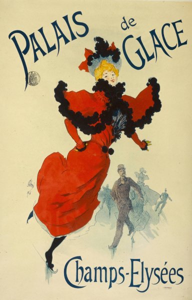 Palais De Glace Champs-Elysees  by Jules Cheret - Hand-Painted Oil Painting Reproduction