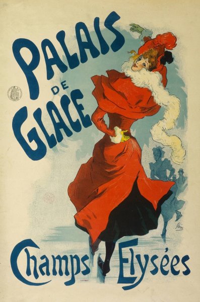 Palais De Glace Champs Elysees  by Jules Cheret - Hand-Painted Oil Painting Reproduction