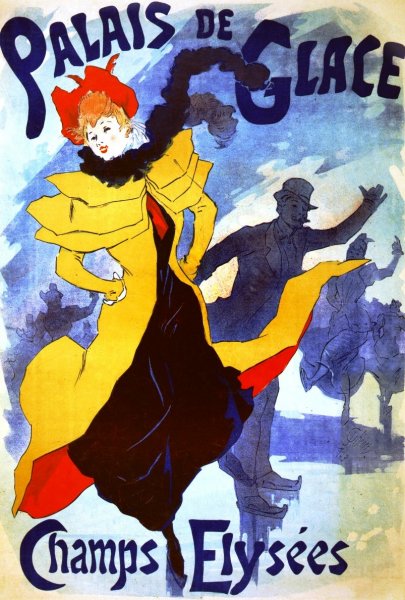 Palais de Glace, Champs Elyses, Advertising Poster by Jules Cheret - Hand-Painted Oil Painting Reproduction