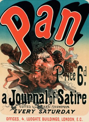 Pan by Jules Cheret Oil Painting