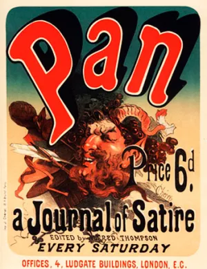 Pan by Jules Cheret - Oil Painting Reproduction