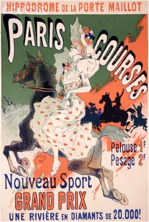 Paris Courses by Jules Cheret - Oil Painting Reproduction