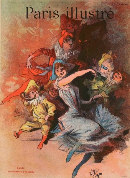 Paris Illustre by Jules Cheret - Hand-Painted Oil Painting Reproduction