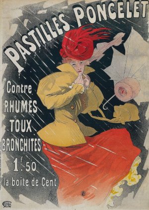 Pastilles Poncelet by Jules Cheret Oil Painting