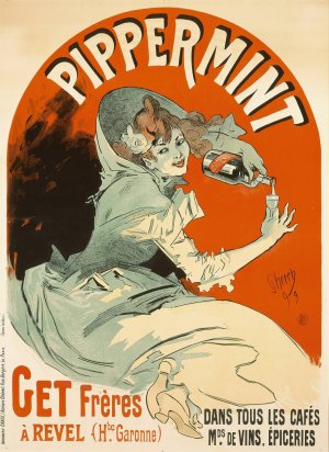 Pipperment by Jules Cheret Oil Painting