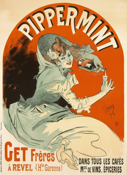 Pipperment  by Jules Cheret - Hand-Painted Oil Painting Reproduction