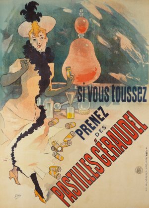 Prenez Des Pastilles Geraudel by Jules Cheret Oil Painting