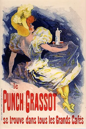 Punch Grassot by Jules Cheret - Oil Painting Reproduction