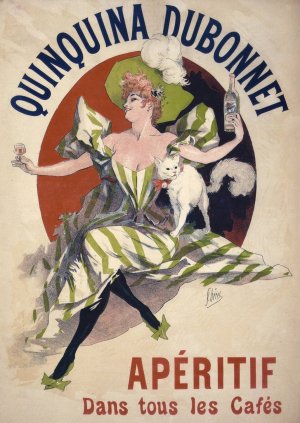Quinquina Dubonnet aperitif dans tous les cafes by Jules Cheret Oil Painting