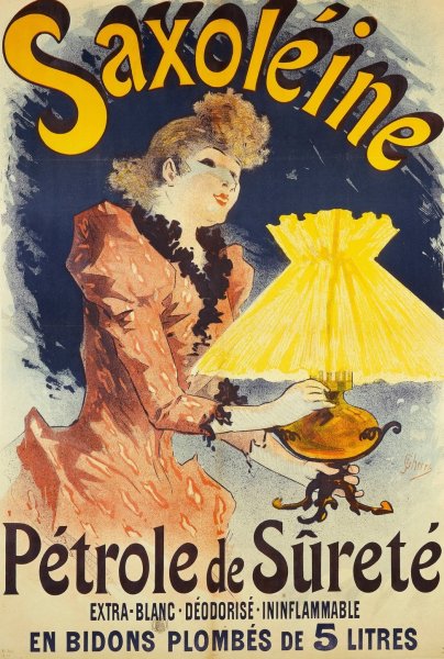 Saxoleine,Petrole De Surete  by Jules Cheret - Hand-Painted Oil Painting Reproduction