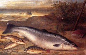 Still Life of Fish Oil painting by Jules Cheret