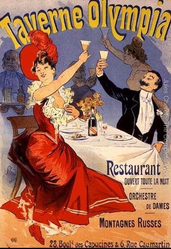 Main Product Photo of Taverne Olympia Painting by Jules Cheret