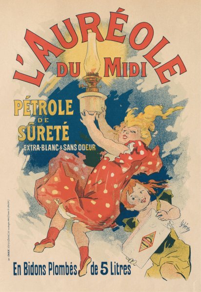 The Aura of Noon  by Jules Cheret - Hand-Painted Oil Painting Reproduction
