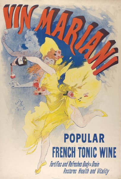 Vin Mariani  by Jules Cheret - Hand-Painted Oil Painting Reproduction