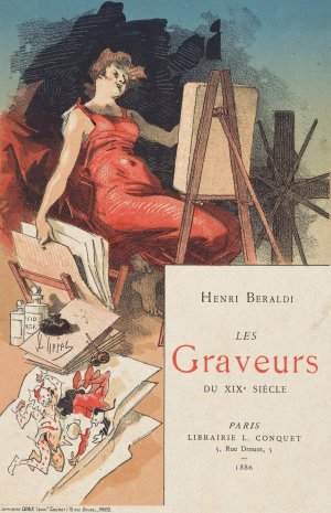 Woman Surrounded by a Printmaker's Tools and Materials Oil painting by Jules Cheret