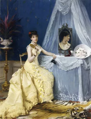 A La Toilette by Gustave-Leonard De Jonghe Oil Painting