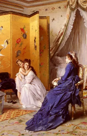 Apres Le Bain by Gustave-Leonard De Jonghe Oil Painting