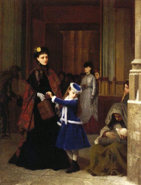 Kind Heart by Gustave-Leonard De Jonghe - Hand-Painted Oil Painting Reproduction