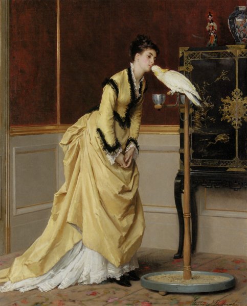 Main Product Photo of Le Baiser Painting by Gustave-Leonard De Jonghe