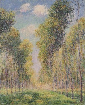 Alley of Poplars Oil painting by Gustave Loiseau