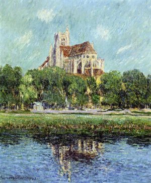 Auxerre Cathedral Oil painting by Gustave Loiseau