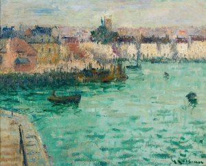 Avant Port De Dieppe by Gustave Loiseau Oil Painting