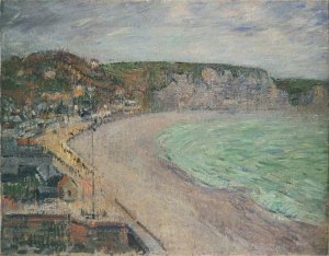 Beach at Fecamp Oil painting by Gustave Loiseau