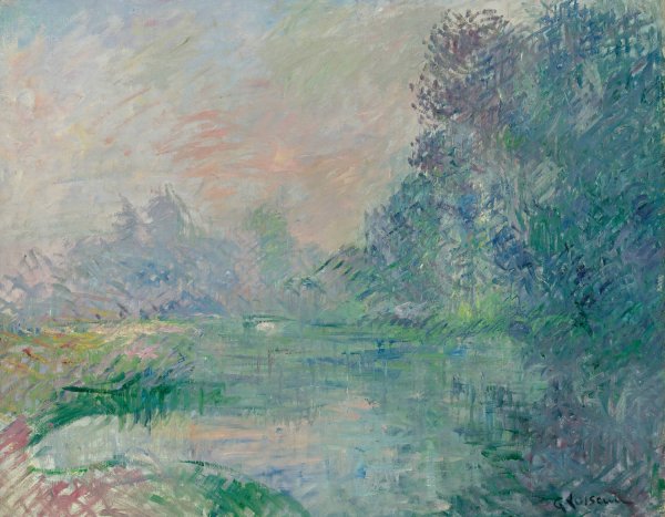 Bord De L'eure, Effet Du Matin  by Gustave Loiseau - Hand-Painted Oil Painting Reproduction
