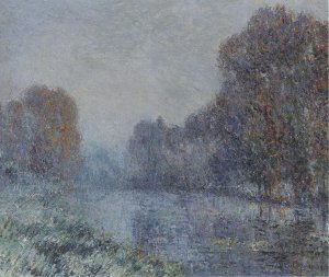 By the Eure River - Hoarfrost Oil painting by Gustave Loiseau