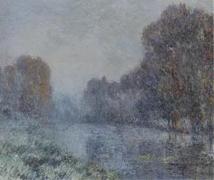 By the Eure River - Hoarfrost painting by Gustave Loiseau