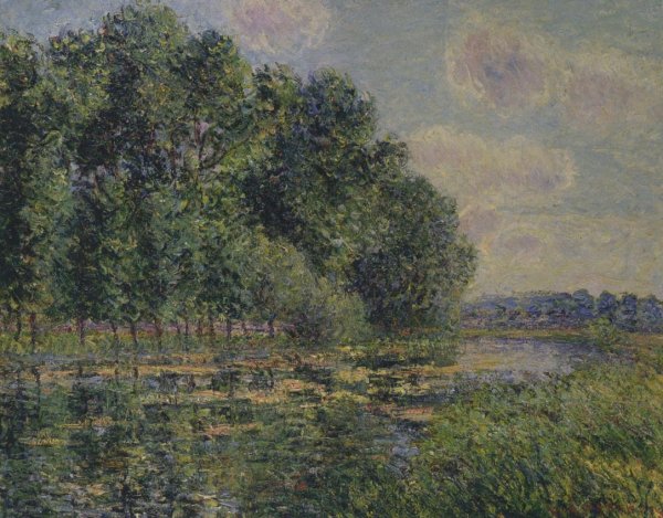 By the Eure River in Summer by Gustave Loiseau - Hand-Painted Oil Painting Reproduction