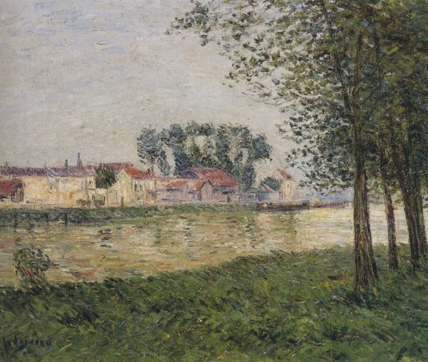 By the Oise at Parmain by Gustave Loiseau - Hand-Painted Oil Painting Reproduction