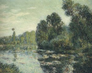 By the River Eure Oil painting by Gustave Loiseau