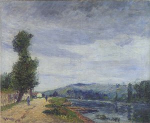 By the Seine - Stormy Weather Oil painting by Gustave Loiseau