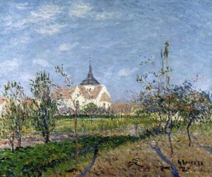 Church at Notre Dame at Vaudreuil Oil painting by Gustave Loiseau