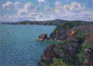 Cliffs at Cap Frehel Oil painting by Gustave Loiseau