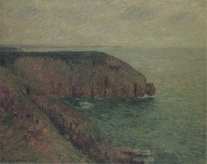 Cliffs at Fecamp Oil painting by Gustave Loiseau