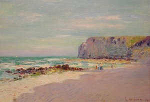 Cliffs at Petit Dalles, Normandy Oil painting by Gustave Loiseau