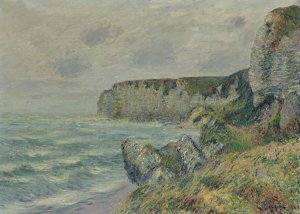 Cliffs at Saint Jouin Oil painting by Gustave Loiseau