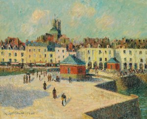 Dieppe, Le Quai De Carenage by Gustave Loiseau Oil Painting