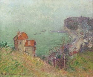 Fecamp - Gray Weather Oil painting by Gustave Loiseau