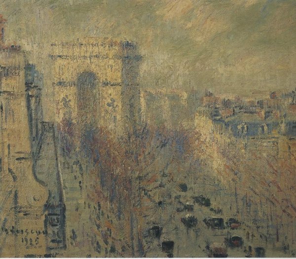 Friedland Avenue by Gustave Loiseau - Hand-Painted Oil Painting Reproduction