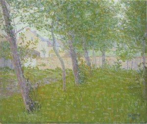Garden by the House Oil painting by Gustave Loiseau