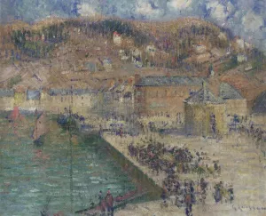 Grand Quay at Fecamp Oil painting by Gustave Loiseau